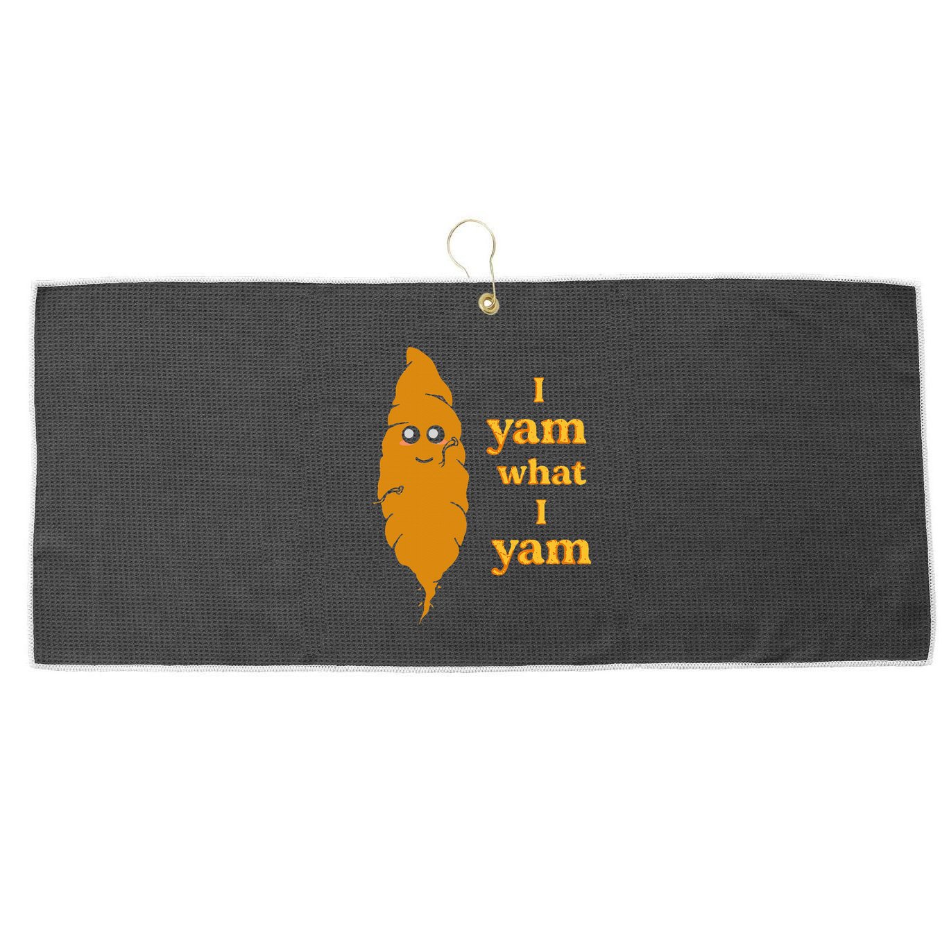 I Yam What I Yam Funny Gift Large Microfiber Waffle Golf Towel