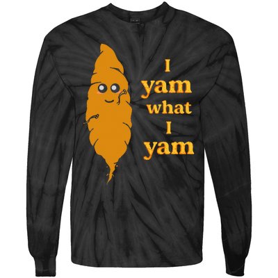 I Yam What I Yam Funny Gift Tie-Dye Long Sleeve Shirt