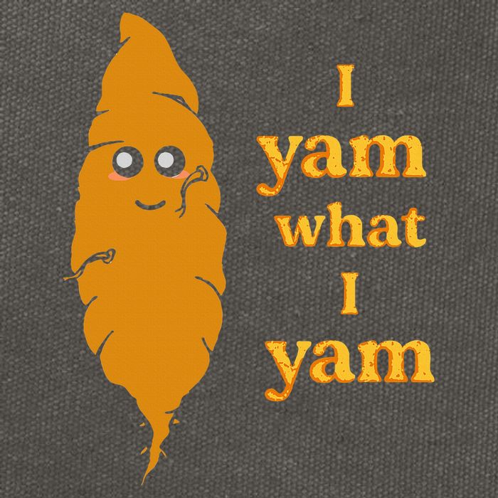 I Yam What I Yam Funny Gift Cotton Canvas Backpack