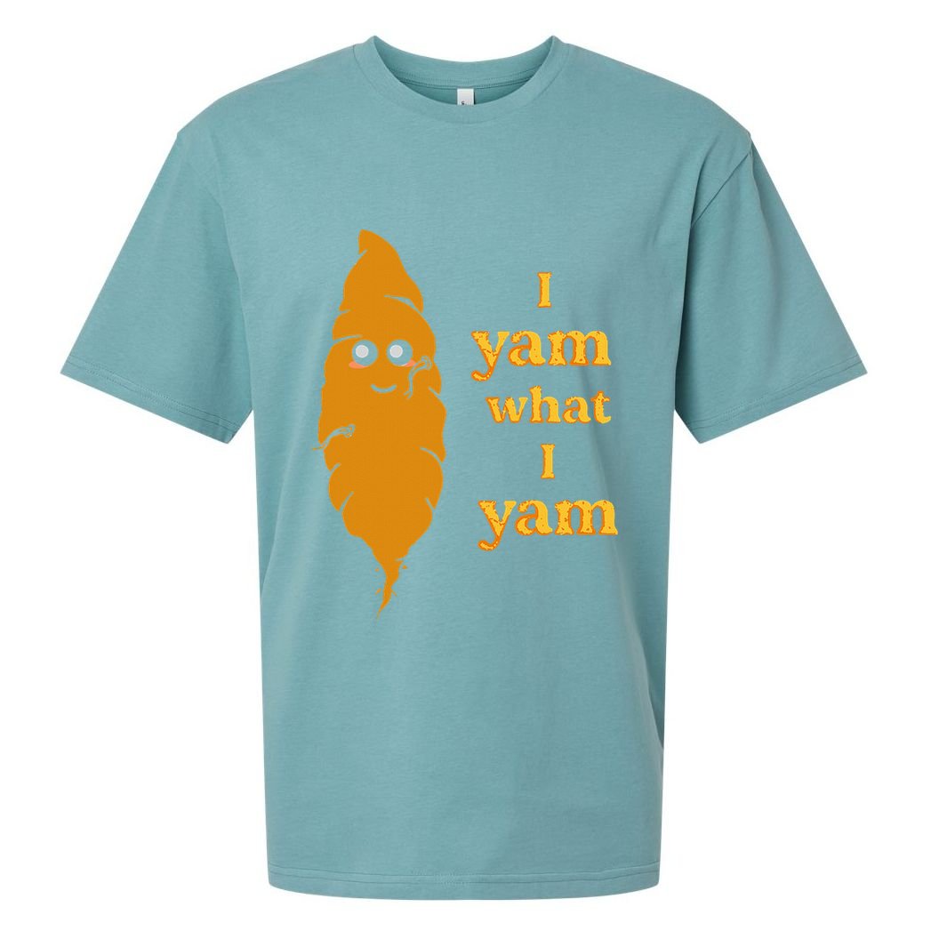 I Yam What I Yam Funny Gift Sueded Cloud Jersey T-Shirt