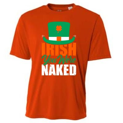 Irish You Were Naked Funny St Patricks Day Cooling Performance Crew T-Shirt