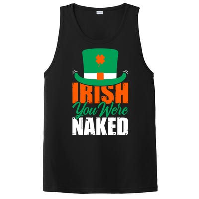 Irish You Were Naked Funny St Patricks Day PosiCharge Competitor Tank