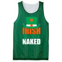 Irish You Were Naked Funny St Patricks Day Mesh Reversible Basketball Jersey Tank