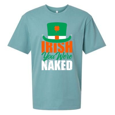 Irish You Were Naked Funny St Patricks Day Sueded Cloud Jersey T-Shirt