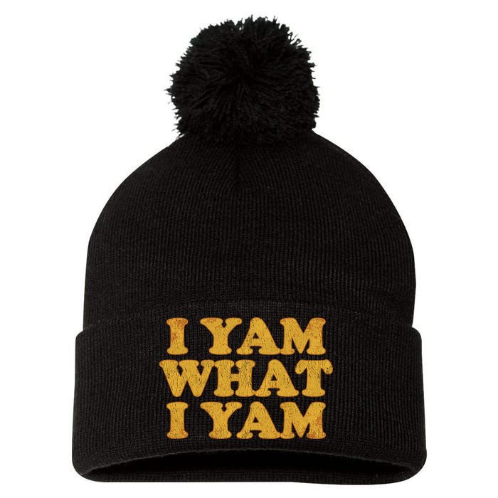 I Yam What I Yam | I'm A Bit Of A Sweetie Pie Pom Pom 12in Knit Beanie