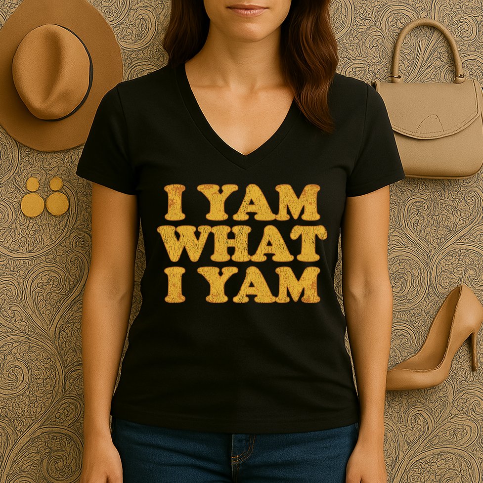 I Yam What I Yam | I'm A Bit Of A Sweetie Pie Women's V-Neck T-Shirt