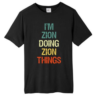 IM Zion Doing Zion Things Personalized First Name Tall Fusion ChromaSoft Performance T-Shirt