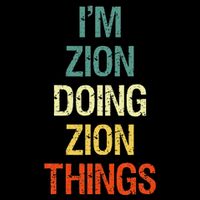 IM Zion Doing Zion Things Personalized First Name Flat Bill Trucker Hat