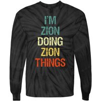 IM Zion Doing Zion Things Personalized First Name Tie-Dye Long Sleeve Shirt