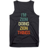 IM Zion Doing Zion Things Personalized First Name Tank Top