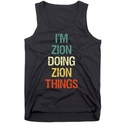 IM Zion Doing Zion Things Personalized First Name Tank Top