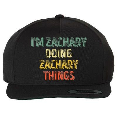 IM Zachary Doing Zachary Things Personalized Name Wool Snapback Cap