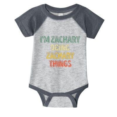 IM Zachary Doing Zachary Things Personalized Name Infant Baby Jersey Bodysuit