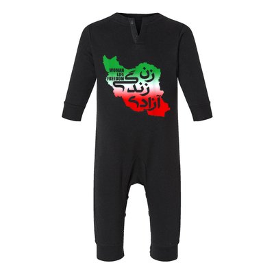 Iran Zan Zendegi Azadi Persian Woman Life Freedom Design Infant Fleece One Piece