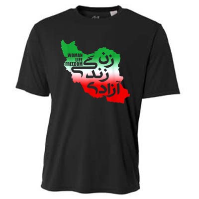 Iran Zan Zendegi Azadi Persian Woman Life Freedom Design Cooling Performance Crew T-Shirt