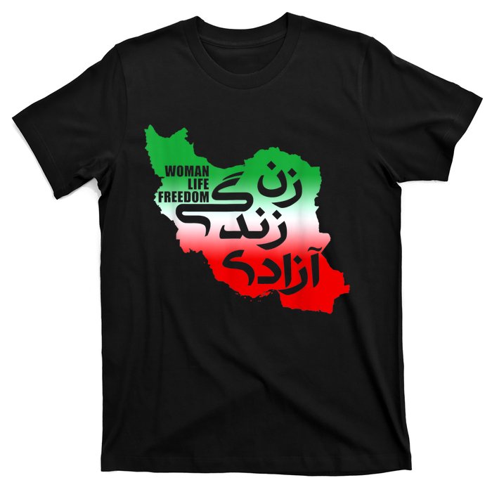 Iran Zan Zendegi Azadi Persian Woman Life Freedom Design T-Shirt