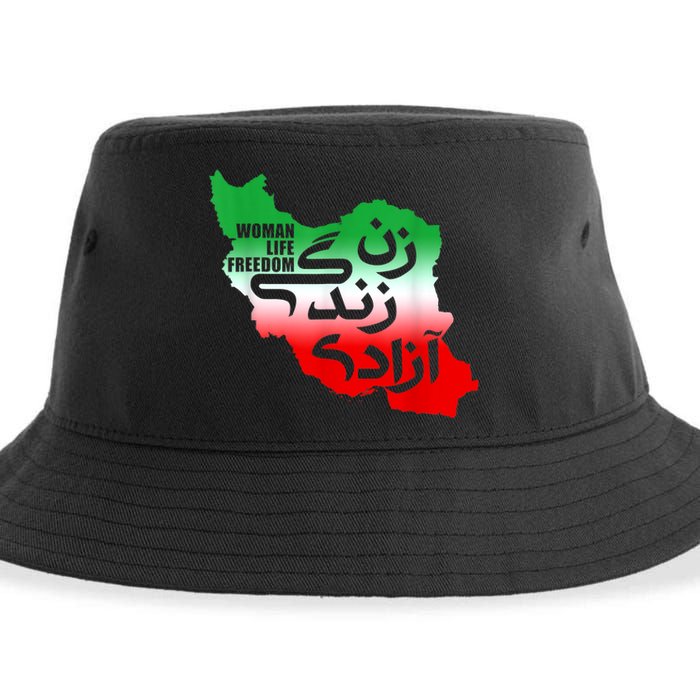 Iran Zan Zendegi Azadi Persian Woman Life Freedom Design Sustainable Bucket Hat