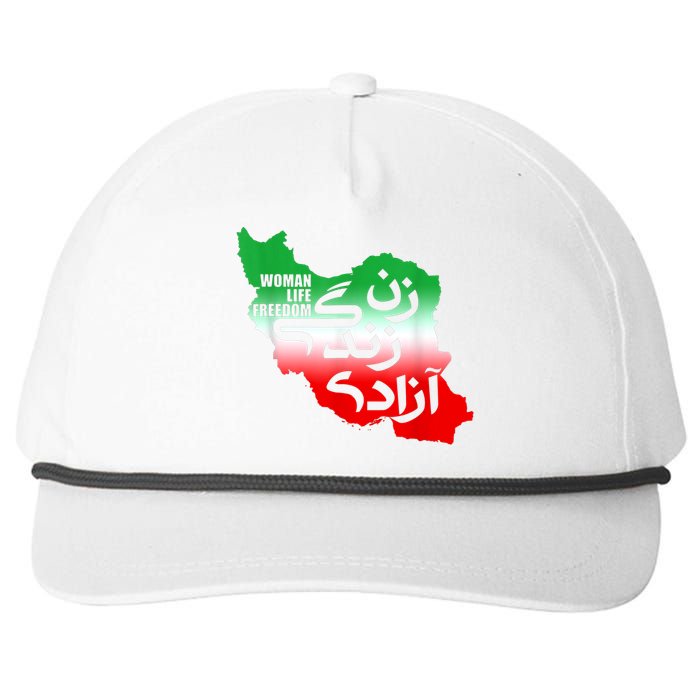 Iran Zan Zendegi Azadi Persian Woman Life Freedom Design Snapback Five-Panel Rope Hat