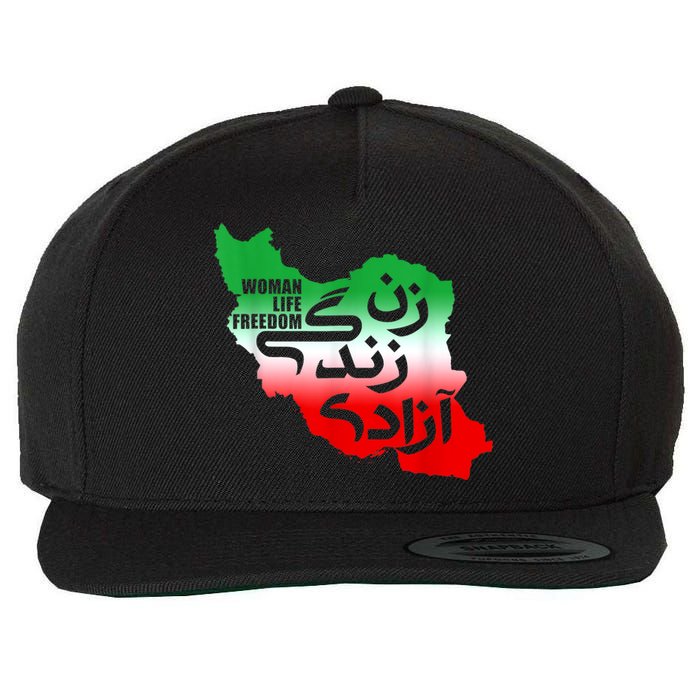 Iran Zan Zendegi Azadi Persian Woman Life Freedom Design Wool Snapback Cap