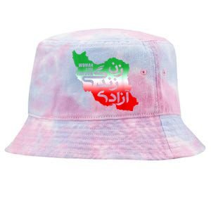 Iran Zan Zendegi Azadi Persian Woman Life Freedom Design Tie-Dyed Bucket Hat