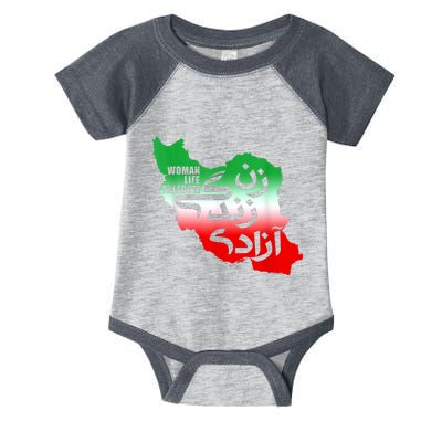 Iran Zan Zendegi Azadi Persian Woman Life Freedom Design Infant Baby Jersey Bodysuit