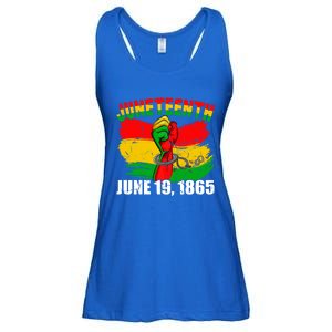 June 19th 1865 Black Independence Day Freedom Blm Juneteenth Funny Gift Ladies Essential Flowy Tank