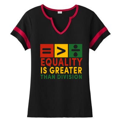 June 19th 1865 Equality Is Greater Than Division Ladies Halftime Notch Neck Tee