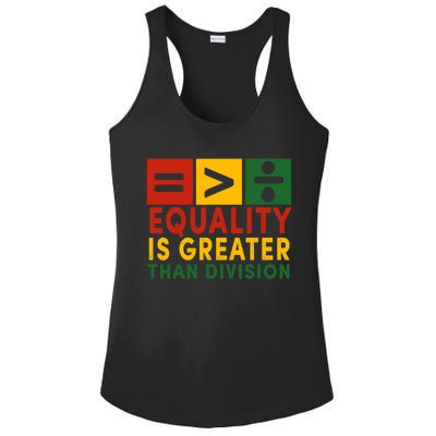 June 19th 1865 Equality Is Greater Than Division Ladies PosiCharge Competitor Racerback Tank