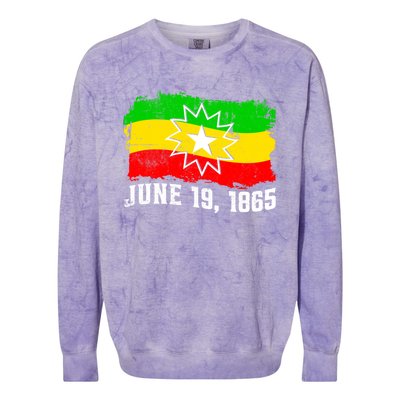 June 19 1865 Juneteenth Flag Black Freedom Black History Great Gift Colorblast Crewneck Sweatshirt