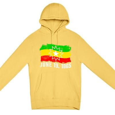 June 19 1865 Juneteenth Flag Black Freedom Black History Great Gift Premium Pullover Hoodie