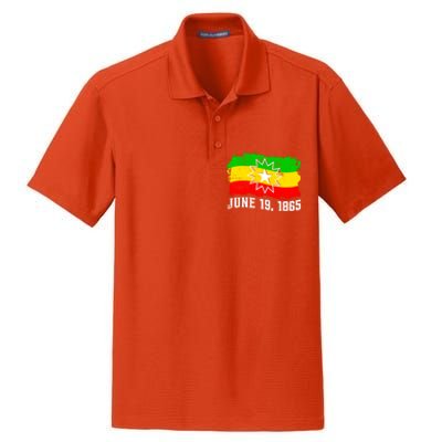 June 19 1865 Juneteenth Flag Black Freedom Black History Great Gift Dry Zone Grid Polo