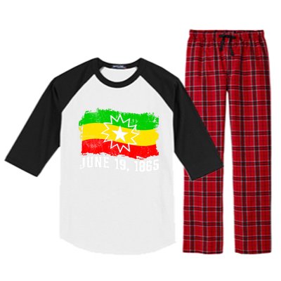 June 19 1865 Juneteenth Flag Black Freedom Black History Great Gift Raglan Sleeve Pajama Set