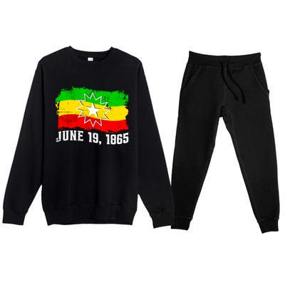 June 19 1865 Juneteenth Flag Black Freedom Black History Great Gift Premium Crewneck Sweatsuit Set