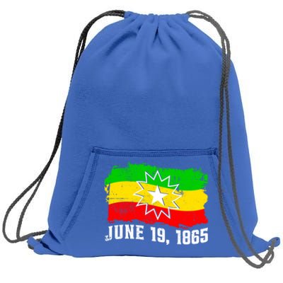 June 19 1865 Juneteenth Flag Black Freedom Black History Great Gift Sweatshirt Cinch Pack Bag