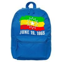 June 19 1865 Juneteenth Flag Black Freedom Black History Great Gift 16 in Basic Backpack