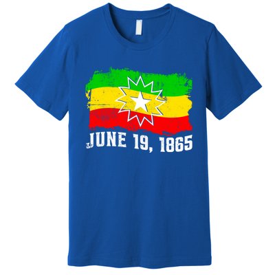 June 19 1865 Juneteenth Flag Black Freedom Black History Great Gift Premium T-Shirt