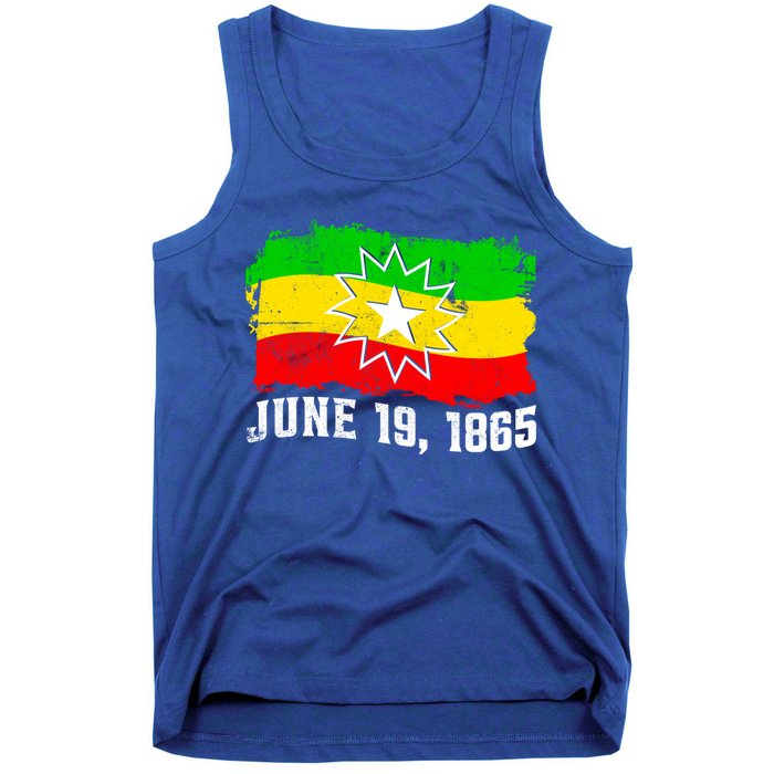 June 19 1865 Juneteenth Flag Black Freedom Black History Great Gift Tank Top