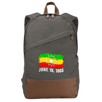 June 19 1865 Juneteenth Flag Black Freedom Black History Great Gift Cotton Canvas Backpack