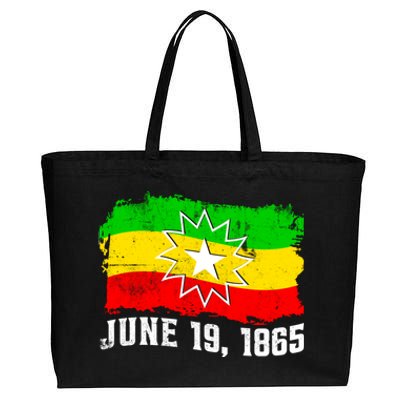 June 19 1865 Juneteenth Flag Black Freedom Black History Great Gift Cotton Canvas Jumbo Tote