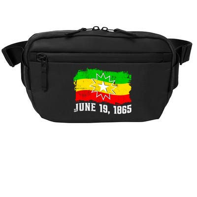 June 19 1865 Juneteenth Flag Black Freedom Black History Great Gift Crossbody Pack