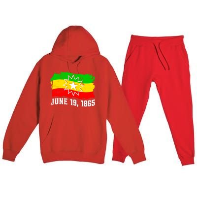 June 19 1865 Juneteenth Flag Black Freedom Black History Great Gift Premium Hooded Sweatsuit Set