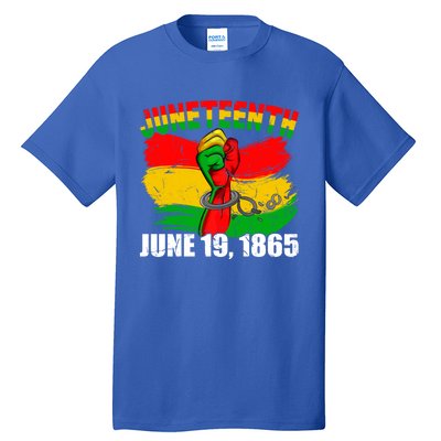 June 19th 1865 Black Independence Day Freedom Blm Juneteenth Gift Tall T-Shirt