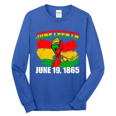 June 19th 1865 Black Independence Day Freedom Blm Juneteenth Gift Tall Long Sleeve T-Shirt