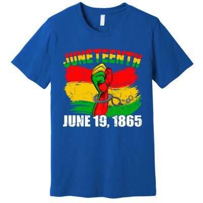 June 19th 1865 Black Independence Day Freedom Blm Juneteenth Gift Premium T-Shirt