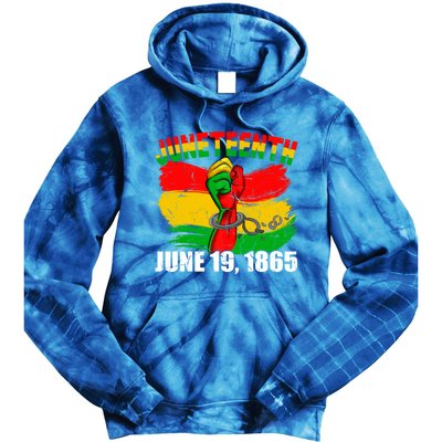 June 19th 1865 Black Independence Day Freedom Blm Juneteenth Gift Tie Dye Hoodie