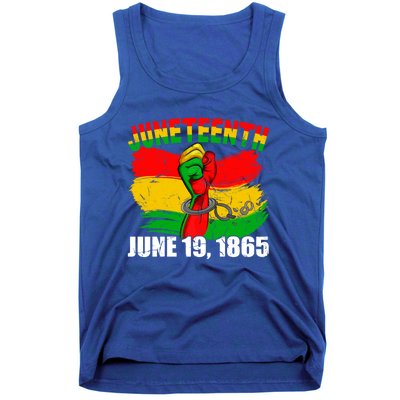 June 19th 1865 Black Independence Day Freedom Blm Juneteenth Gift Tank Top