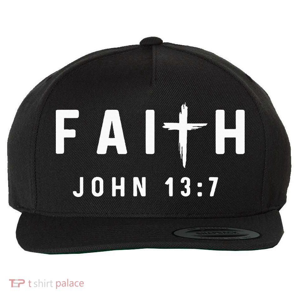 John 137 13 7 Faith God Jesus Religious Christian Wool Snapback Cap