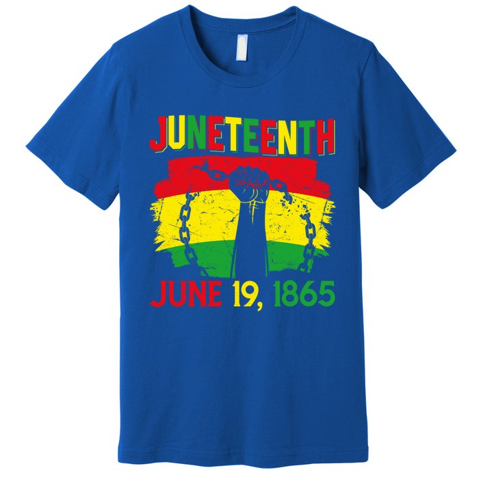 June 19th 1865 Happy Juneteenth Freedom Day Independence Gift Premium T-Shirt