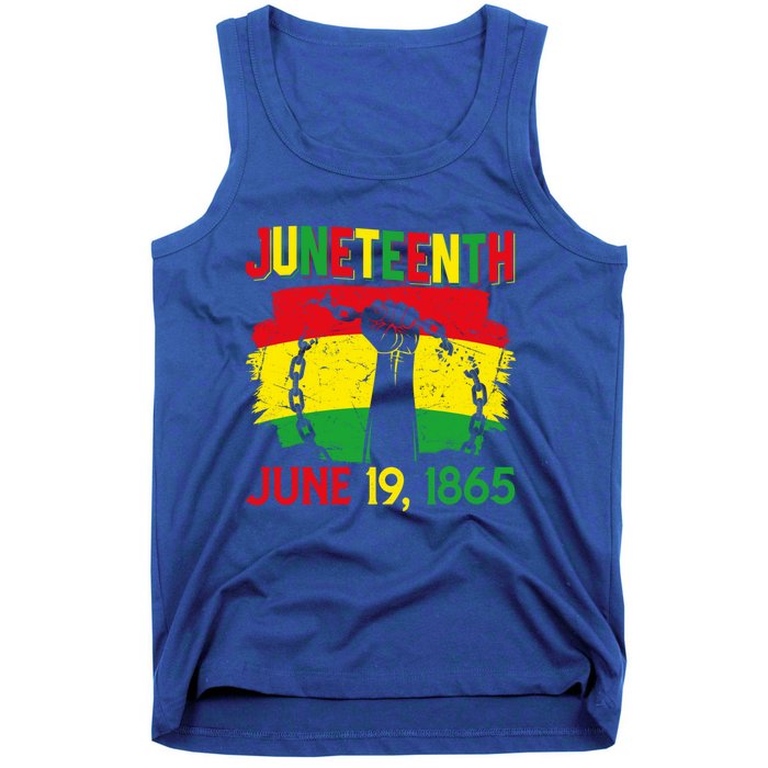 June 19th 1865 Happy Juneteenth Freedom Day Independence Gift Tank Top