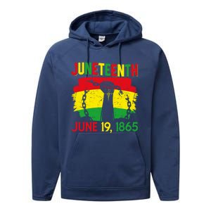 June 19th 1865 Happy Juneteenth Freedom Day Independence Gift Performance Fleece Hoodie